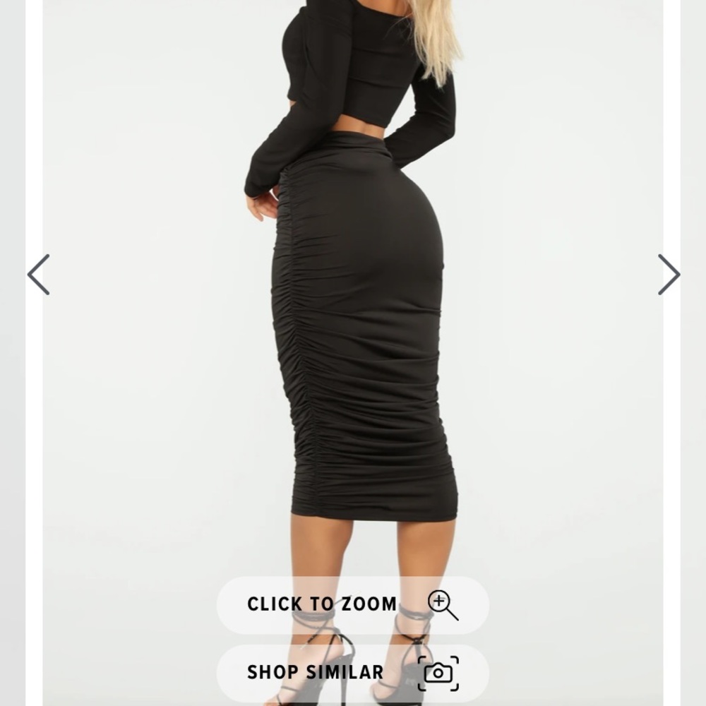 NWOT Fashion Nova Ruched Skirt - Picture 2 of 6